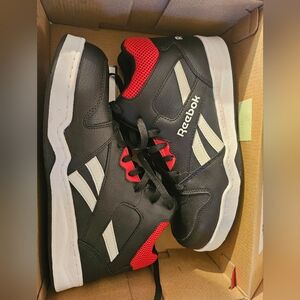 Reebok Men's RB4132 High Top Composite Toe Work Sneaker Black Red Size 9.5M